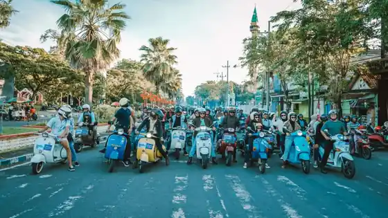 The nearest video studio to each Bali district